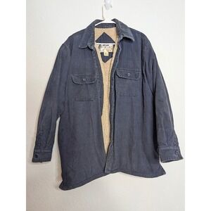 Heavy Duty Workwear Corduroy Sherpa Lined Jacket Mens XL Blue Barn Coat Jacket